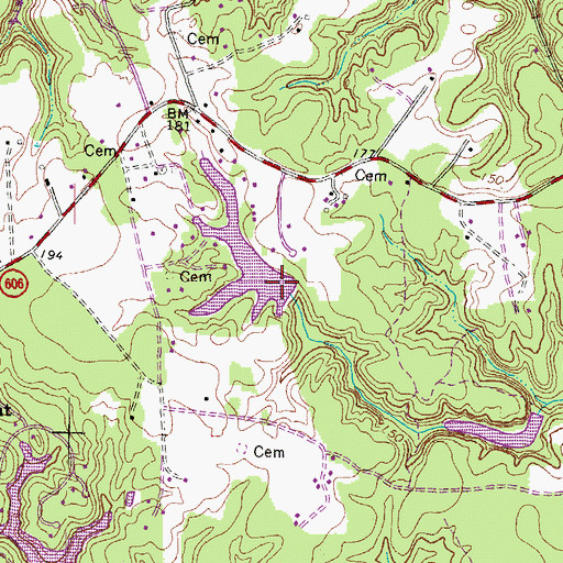 Topographic Map of Pebblebrook Dam, VA