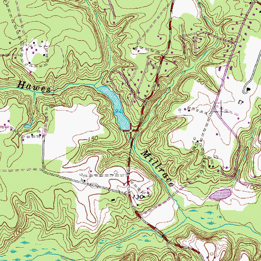 Topographic Map of Rainer Dam, VA