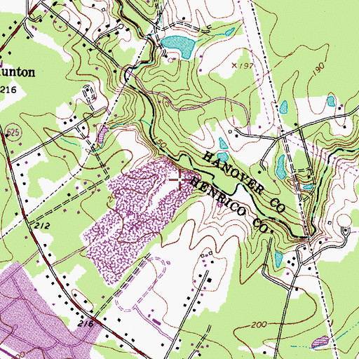 Topographic Map of Miles Dam, VA