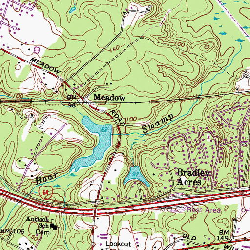 Topographic Map of Eberhard Dam, VA