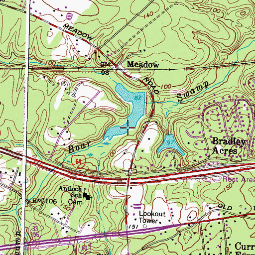 Topographic Map of Eberhard Pond, VA