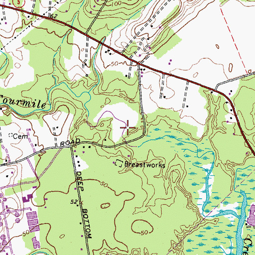 Topographic Map of Griggs Dam, VA