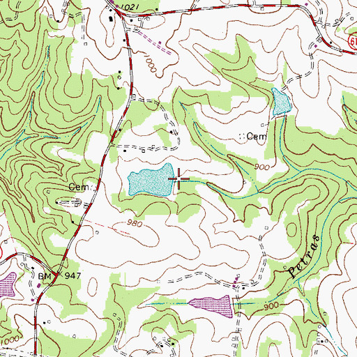 Topographic Map of Robinson Dam, VA