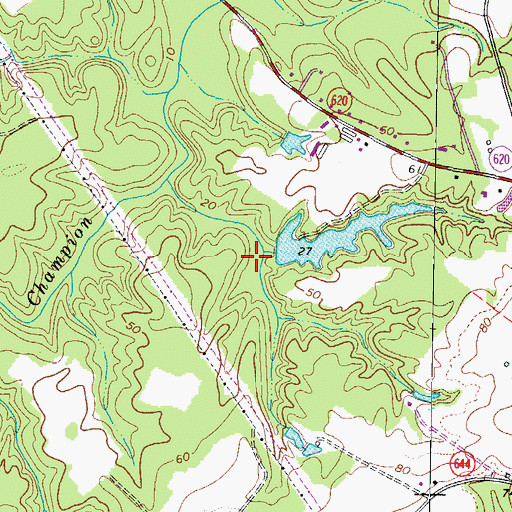 Topographic Map of Edwards Dam, VA