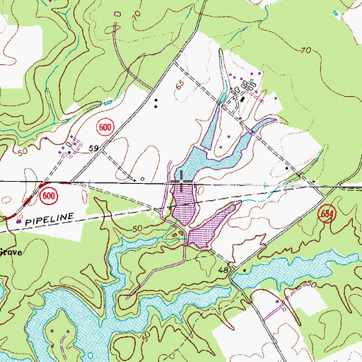 Topographic Map of Butlers Dam, VA