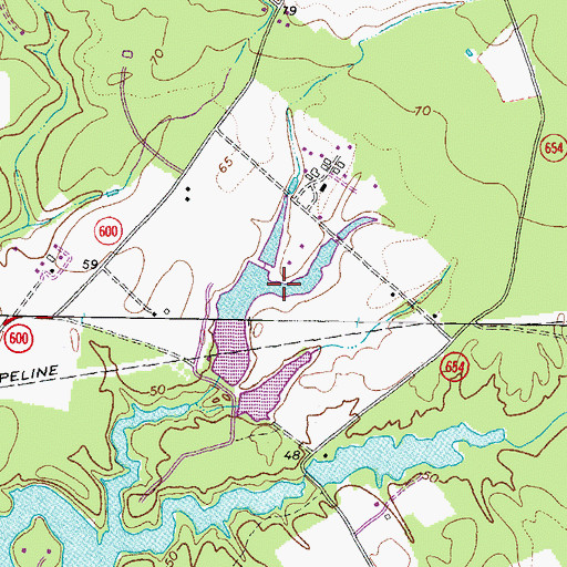 Topographic Map of Butlers Lake, VA