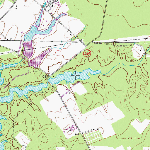 Topographic Map of Lake Rhodes, VA