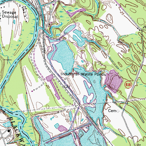 Topographic Map of Pond A-1 Dam, VA