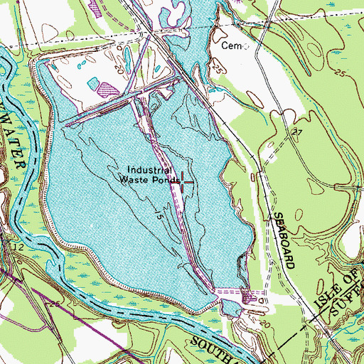 Topographic Map of Pond B-2 Dam, VA