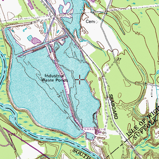 Topographic Map of Pond B-2, VA
