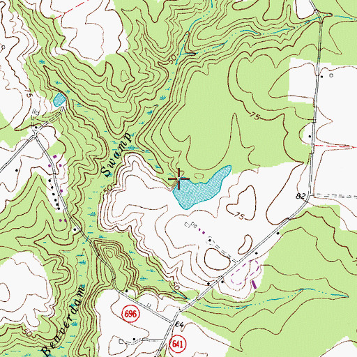 Topographic Map of Alemar Dam, VA