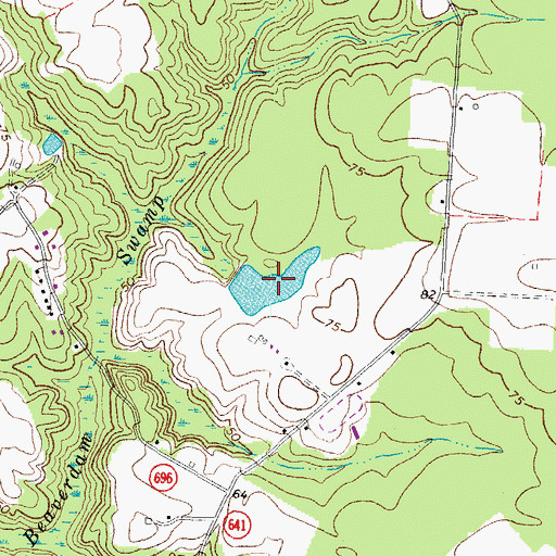 Topographic Map of Alemar Pond, VA