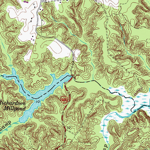 Topographic Map of Richardson Millpond Dam, VA