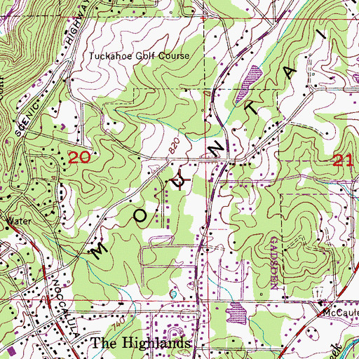 Topographic Map of Agricola, AL