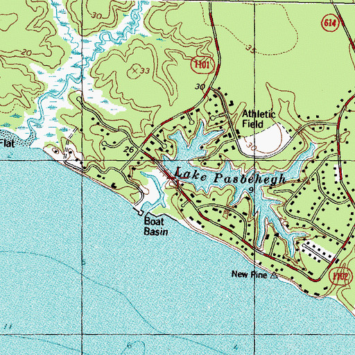Topographic Map of Lake Pasbehegh Dam, VA