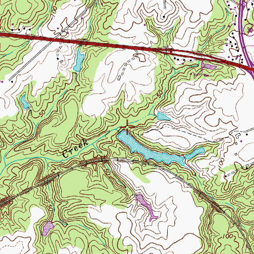 Topographic Map of Taylor Pit Dam, VA