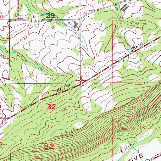 Topographic Map of Alice, AL