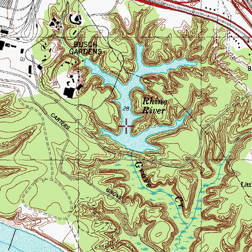 Topographic Map of Brewery Road Dam, VA