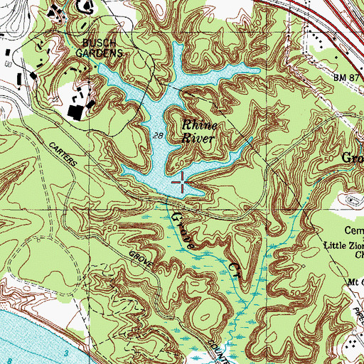 Topographic Map of Brewery Road Lake, VA