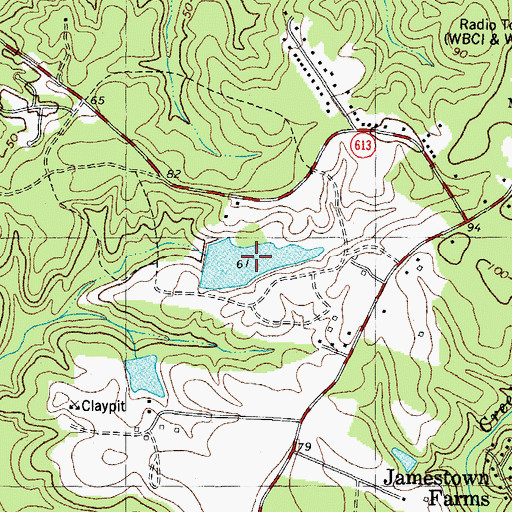 Topographic Map of Rennicks Pond, VA
