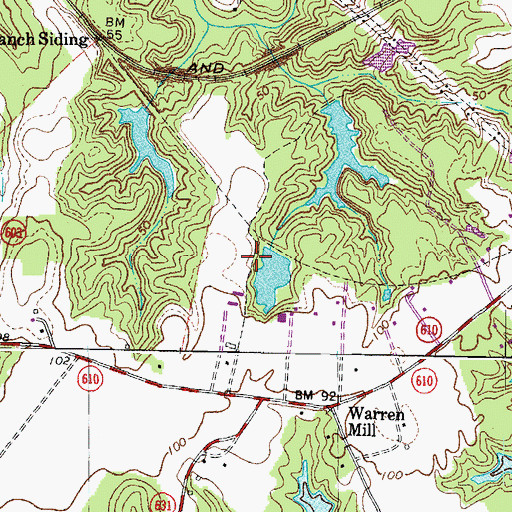 Topographic Map of Perrys Dam, VA
