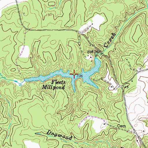 Topographic Map of Stolfi Pond, VA