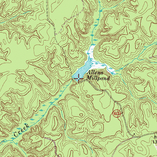 Topographic Map of Allens Mill Dam, VA