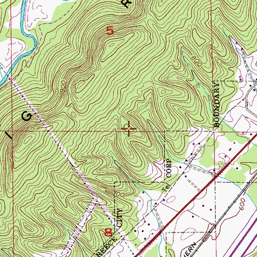 Topographic Map of Avery Hill, AL