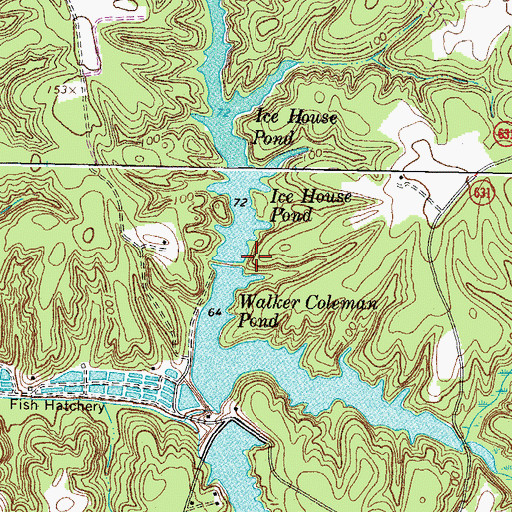 Topographic Map of Ice House Dam, VA