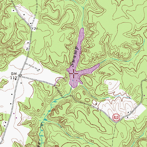 Topographic Map of Normans Dam, VA