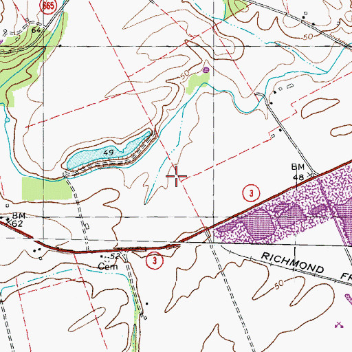 Topographic Map of Taylors Pond, VA