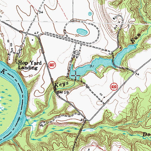 Topographic Map of Guest Dam, VA