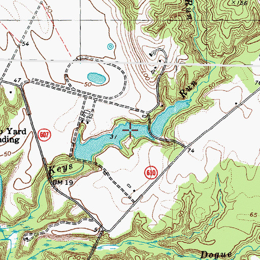 Topographic Map of Guest Pond, VA