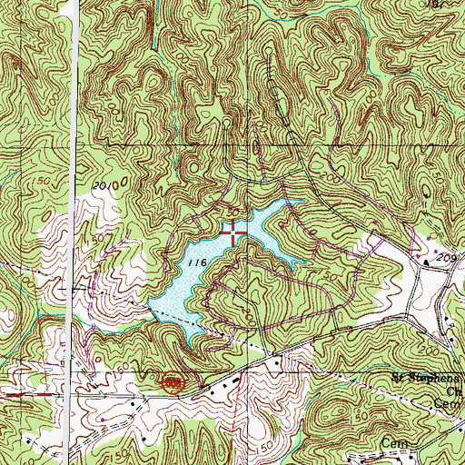 Topographic Map of Presidential Lake, VA