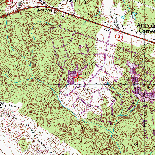 Topographic Map of Lake Madison Dam, VA