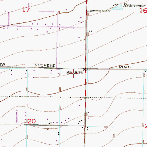Topographic Map of Perryville Substation, AZ