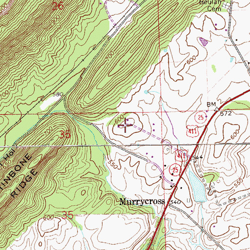 Topographic Map of Bar Hill, AL