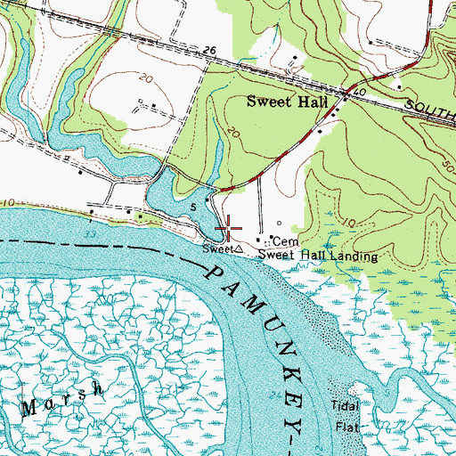 Topographic Map of Harrell Dam, VA