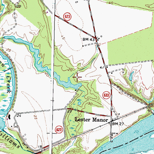 Topographic Map of Old Town Farm Dam, VA
