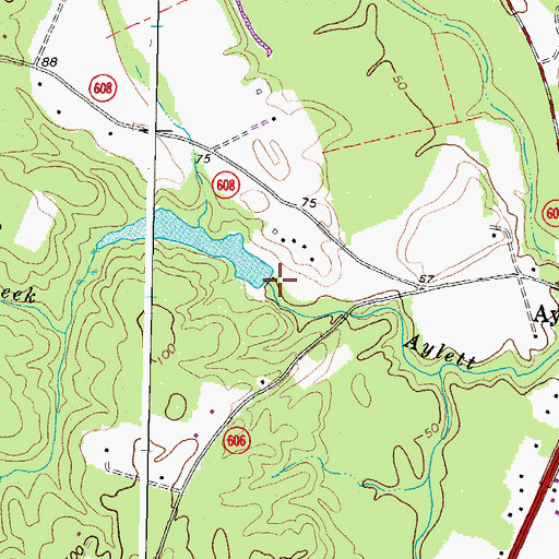 Topographic Map of Deckers Dam, VA