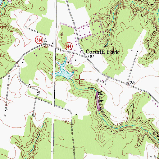 Topographic Map of Hall Dam, VA