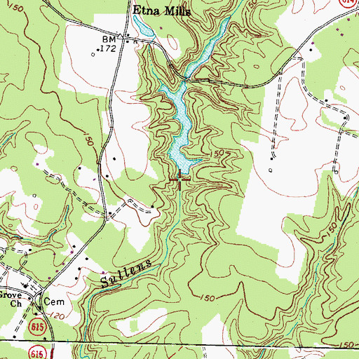 Topographic Map of Fogg Dam, VA
