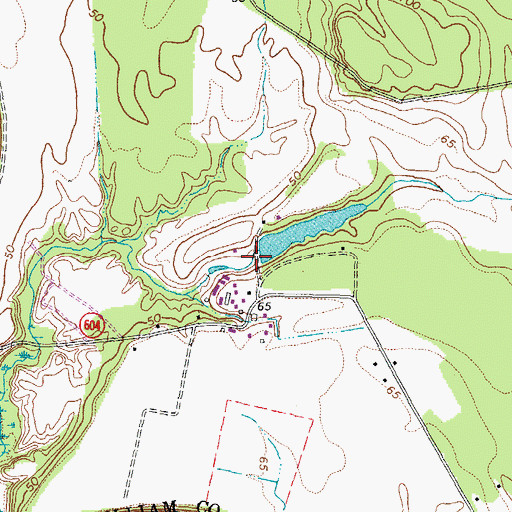 Topographic Map of Townsends Dam Number One, VA