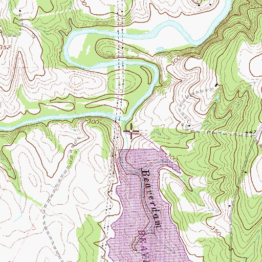 Topographic Map of Beaverdam Reservoir, VA