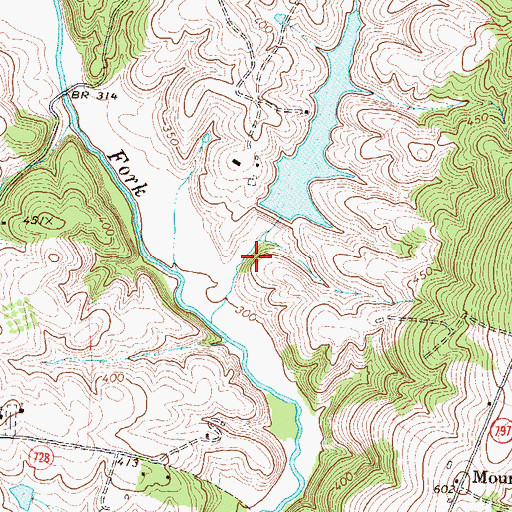 Topographic Map of Kingsley Dam, VA
