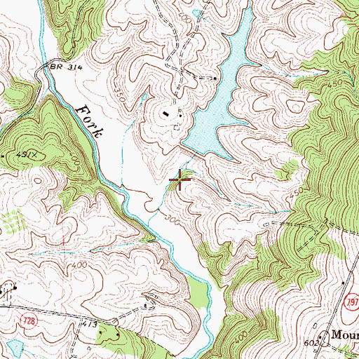 Topographic Map of Kingsley Lake, VA