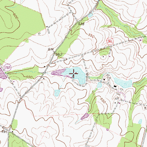 Topographic Map of Archbold Lake, VA