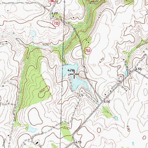 Topographic Map of McGhee Lake, VA