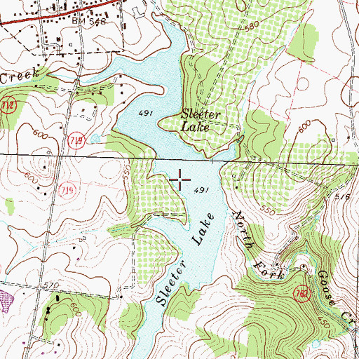 Topographic Map of Sleeter Lake, VA