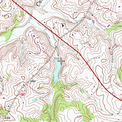 Topographic Map of Kalnasy Dam, VA